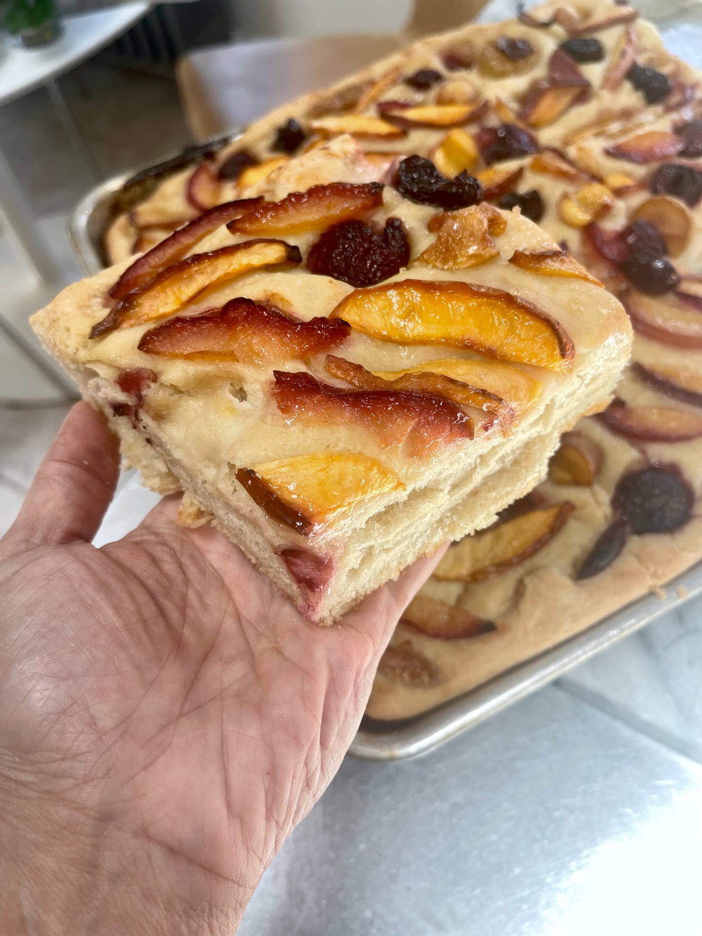 Stone Fruit Focaccia