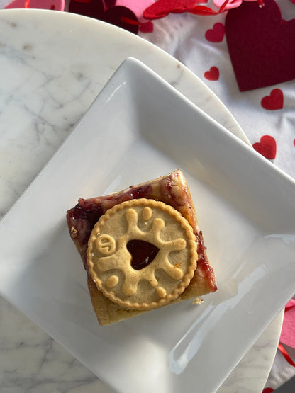 Raspberry Shortbread Blondie
